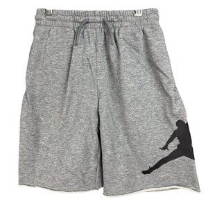Jordan Jumpman Shorts Boys M  (10-12) Gray Fleece Drawstring Pockets